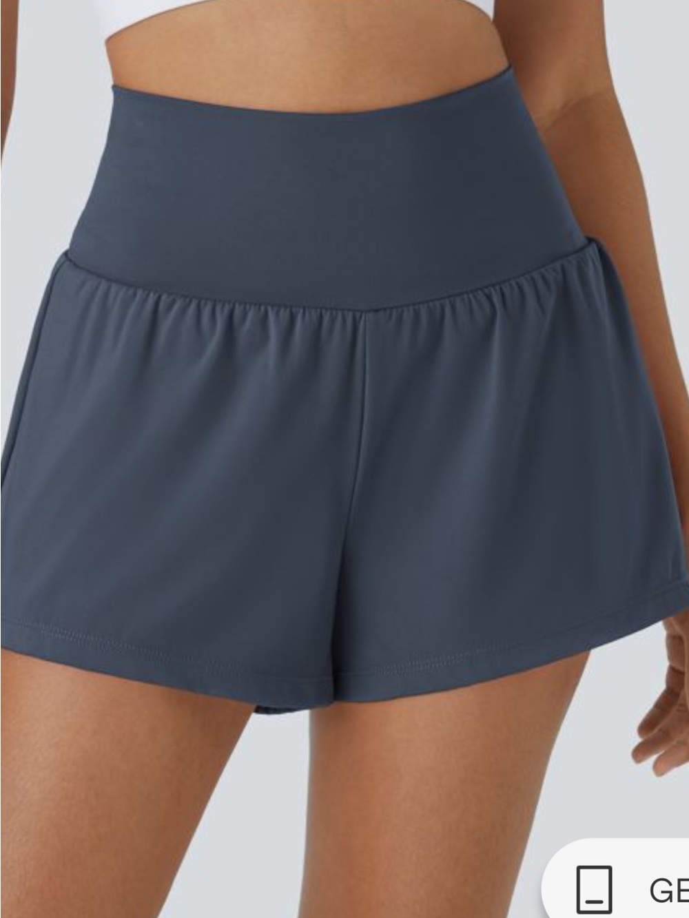 HALARA High-Waist Athletic Shorts — Charcoal Blue - Picture 5 of 11